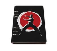 Qigong Wushu Teacher Tai Chi Pose Trendy Notebook Binder A5 Slim Foldable Binder 6 Metal Ring Refillable Paper Notepad