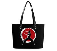Qigong Wushu Teacher Tai Chi Pose Women's Top Handle Handbags Trendy Leather Purse Tote Bag for Lady