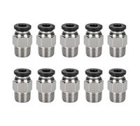 QIHAWN 10Pcs PC4-M10 Bowden Tube Couplers for Ender-3 3D Printers | 10Pcs PC4-M10 push-fit bowden tube couplers, self-locking seal, fits 4mm PTFE for Ender-3 3D printer extruders