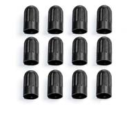 QIHAWN 12Pcs TPMS Tyre Valve Stem Caps, Black Universal Fit for Cars Trucks | Durable plastic construction, leak-proof rubber gasket, fits TR20008 TPMS valves, 12 pack, for cars trucks bikes motorcycles