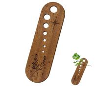 QIHAWN Wooden Herb Stripper Multi-Hole for Kale Basil Kitchen Herbs | solid black walnut herb stripper, multi-hole design, fast leaf separation, ergonomic grip, for kale basil mint kitchen use.