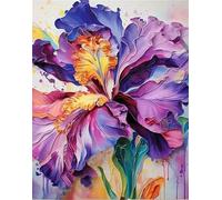 Qihensail Flower Paint by Numbers for Adults,Painting by Number Kits on Canvas,Easy DIY Cheerful Painting for Beginners,Home Wall Decor (Flower)