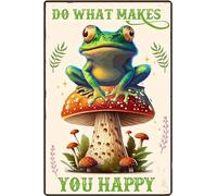 Qihensail Inspirational Vintage Tin Sign,Motivational Retro Metal Sign,Positive Quotes Metal Poster for Home Bedroom Living Room Office Classroom Club Dorm 8x12 Inch (DO WHAT MAKES YOU HAPPY)