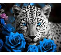 Qihensail Leopard Paint by Numbers for Adults,Painting by Number Kits on Canvas,Easy DIY Cheerful Painting for Beginners,Home Wall Decor (Tiger)