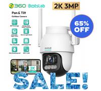 Qihoo360 Botslab 2K 3MP HD Outdoor Camera Wireless PTZ Smart Home Cam Night Vision Siren and Light Alarm wifi security camera