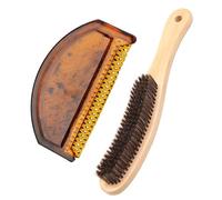 QIHUAN 1 Piece Wooden Handle Brush And 1 Piece Wool Remover, Multi-Function Cleaning Brush, Dust Removal Brush, Clothing Care Accessories.