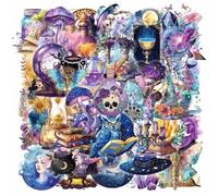 QIHUAN 100 Magic Witch Stickers, Creative Cartoon Stickers, Self-Adhesive Anime Aesthetic Stickers, Fun Scrapbook Stickers, Diy Water Cup Suitcase.