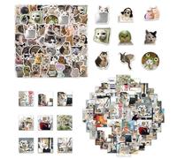 QIHUAN 169 Cat Stickers, Cute Stickers, Funny Stickers, Creative Decorative Stickers, Decorate Notebooks, Guitars, Water Cups