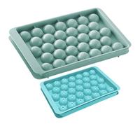QIHUAN 2 Pieces Ball Ice Cube Mold, Plastic Mold With Cover, Ice Making Tools, Durable Ice Hockey Mold, Kitchen Tools.