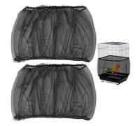 QIHUAN 2 Pieces Of Bird Envelope, Bird Cage Accessories, Bird Cage Dustproof Mesh Cover, Elastic Bird Envelope, Mesh Bird Envelope.