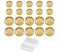 QIHUAN 20 Pieces Of Metal Buttons And 1 Piece Storage Box, Vintage Suit Buttons, Decorative Buttons, Coat Buttons, Sewing Supplies