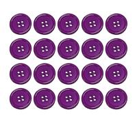 QIHUAN 20 Pieces Of Round Button, Resin Button, Decorative Button, Clothing Button, Diy Handicraft Accessories