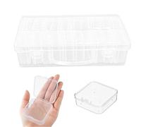 QIHUAN 20 Small Storage Boxes, 1 Large Storage Box, Plastic Transparent Storage Box, Multi-Function Storage Box, Jewelry Diamond Bead Storage Box, Desktop Organization Box.