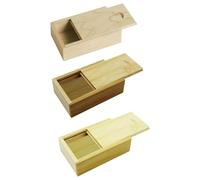 QIHUAN 3 Pieces Wooden Gift Box, Rectangular Box, Mini Gift Box, Jewelry Box, Gift Packaging Supplies
