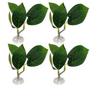 QIHUAN 4 Pieces Of Simulated Plastic Aquatic Plants, Simulated Aquatic Plants With Suction Cups, Fish Tank Landscaping Supplies, And Fish Tank Decorations.