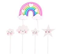 QIHUAN 5 Pieces Cartoon Cake Plugin, Cute Cake Decorations, Cake Accessories, Children'S Cake Decoration.