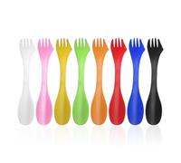 QIHUAN 8 Pieces Plastic Forks, Reusable Tableware, Outdoor Portable Spoons, Creative Tableware.