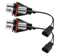 Qiilu 2pcs Angel Eyes Halo Light Bulbs Lamps Xenon White 6000K 5W Angel Eyes LED Light Lamp for E60 E61 E39 E53 6312694048 63126916097 63126929309