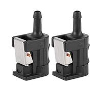 Qiilu 2Pcs Marine Engine Fuel Hose Line Connector Fit for Yamaha 8mm Outboard