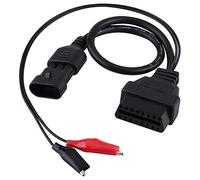 Qiilu 3 Pin to 16 Pin OBD2 Adapter Connector Diagnostic Cable for Fiat Alfa Lancia