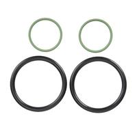 Qiilu 4 Pcs Solenoid Seal Rings, Solenoid Valve Seal Ring Repair Upgrade Kit for Vanos N40 N42 N46 N45, Black, 4 Pack