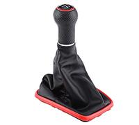 Qiilu 5 Speed Car Gear Shift Knob Gearstick Gaiter Boot Kit