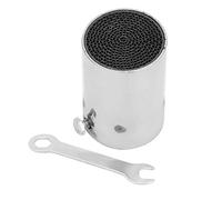 Qiilu 51mm Universal Motorcycle Exhaust Pipe Muffler, [stainless steel] Silencer Insert DB Killer Noise Eliminator (silver)(C)