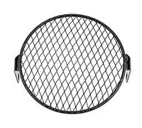Qiilu 6.5" Motorcycle Side Mount Headlight Round Grill Cover Mask for Cruiser Chopper(#3 Skew lattice).-for headlamp grid cover for motorcycle
