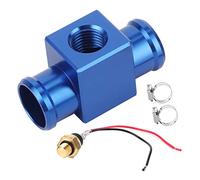 Qiilu Aluminum Alloy Thermostat Water Temperature Switch Radiator Coolant Fan Temp Sensor for Motorcycle ATV Off-Road Vehicle (blue)