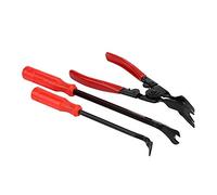 Qiilu Auto Trim Removal Tool Kit 3Pcs Door Trim Rivets Clips Pliers Fastener Remover Puller Auto Pry Bar Tool Kit car panel removal tools.-for pince rivet pince a clips clip verwijderaar clip re