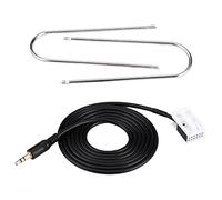 Qiilu AUX Cable, Car Audio AUX Auxiliary Cable with Radio Removal Tools Input Adapter for 307 308 407 C2 C5 AUX Cable for Car