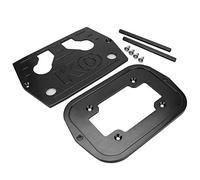 Qiilu Battery Tray, Battery Holder Stainless Steel Battery Tray Hold Down Battery Tray Replacement for Optima 34/78 Battery Red Yellow Top(Black)