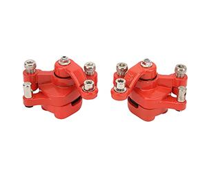 Qiilu Brake Caliper Disc 2PCS Brake Caliper Front and Rear Replacement Motorcycle Brake Caliper Rear Brake Caliper for 47cc 49cc 2stroke Pocket Bike Mini Dirt Bike