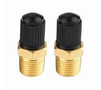 Qiilu Brass Air Compressor Valve, 2pcs 1/8鋳 NPT to 0.4鋳 MPT, 200-300psig, Compact Structur Working Pressure 200psig