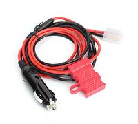 Qiilu Car Cigarette Power Cable, 1.5m/4.9ft 12V Cigarette Lighter Car Radio Power Cable T-Shaped 2Pin Cord Fit for TM-201B