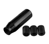 Qiilu Car Gear Shift Knob, Aluminum Universal Unlimited Car Manual Stick Shift Knob Shifter 8.5CM Manual Shift Head (with 3 Size Sets)(Black)