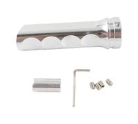 Qiilu Car Handbrake Cover, Universal Handbrake Handle Sleeve Anti-Slip Hand Brake Cover Sleeve Accessory for Auto Car (Silver)