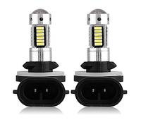 Qiilu car light bulb, 1Pair of 881 4014 White LED Car Headlight Fog DRL Light Bulb Lamp DC 12V