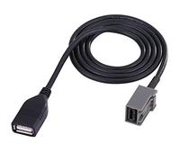 Qiilu Car USB Adapter Cable, 60cm Car USB 2.0 AUX In Adapter Cable Audio Extension Wire for Honda Mitsubishi 2009 Onward