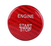 Qiilu Engine Start Button Cover, Red Carbon Fiber Engine Start Button Cover Trim Car Push Button Switches Switches for Mercedes Benz A B C GLC GLA CLA ML Class W176 W246 W205 X253 X156 C117.-for
