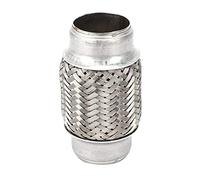 Qiilu Exhaust Flexible Pipe, Car Exhaust Pipes 38 x 102mm 1.5 x 4in Stainless Steel Car Exhaust Flexible Pipe Joint Repair Tube Exhaust Joint Car Accessories