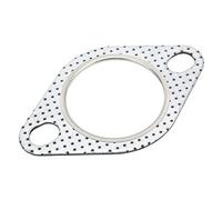 Qiilu Exhaust Pipe Flange Gasket, 2in Exhaust Pipe Flange Gasket 2 Bolts Heatproof Universal for Turbo Elbows Down De Cat Pipes