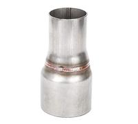 Qiilu Exhaust Reducer Connector Pipe, 63mm/2.5in to 45mm/1.75in Exhaust Reducer Connector Pipe Standard Straight Coupler Tube with Hole