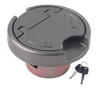 Qiilu Fuel Tank Cap, Gas Fuel Petrol Locking Tank Lock Cap Cover with Keys Stainless Steel Parts Universal fit for GY6