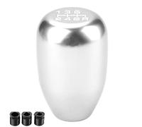 Qiilu Gear Shift Knob, Car Universal Modification Manual Knob Gear Shift Head Shifter 6 Speed(Silver)