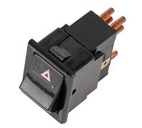 Qiilu Hazard Warning Lamp Switch for DEFENDER 90 110, Push Button Actuator, ON-OFF Operation, Black