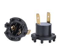 Qiilu Headlight Socket Adapter, Pair of Headlight Socket Bulb Holder for Mazda 3 5 Kawasaki Aprilia B28V510A3