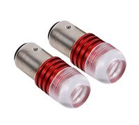 Qiilu LED Tail Flashing Light Bulb, 2Pcs Red 1157 2357 Strobe Flashing LED Projector Bulbs For Car Tail Brake Lights