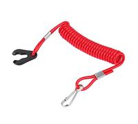 Qiilu Marine Kill Switch, Universal Boat Outboard Motor Engine Kill Urgent Stop Switch Cord Safety Tether Lanyard Ignition Emergency Kill Stop Switch Key Lanyard Rope Clip Fit for All Series