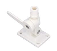 Qiilu Marine VHF Antenna Mount Marine Antenna Mount Adjustable Multifunctional ABS Dual Axis Ratchet Base for Boats